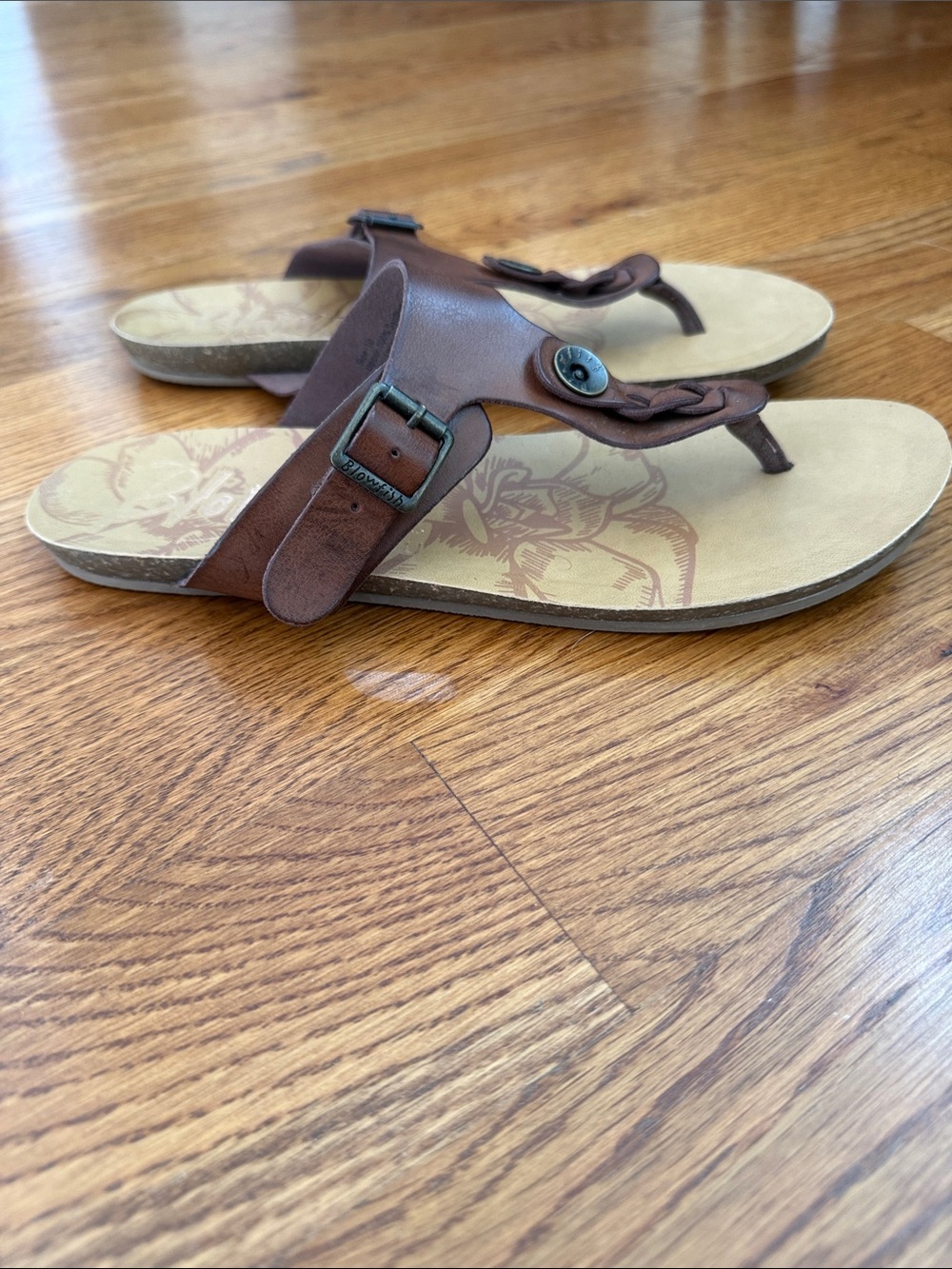 Blowfish Malibu Brown Braided T-Strap Thong Sandals Boho Women’s Size 10 - Picture 6 of 12